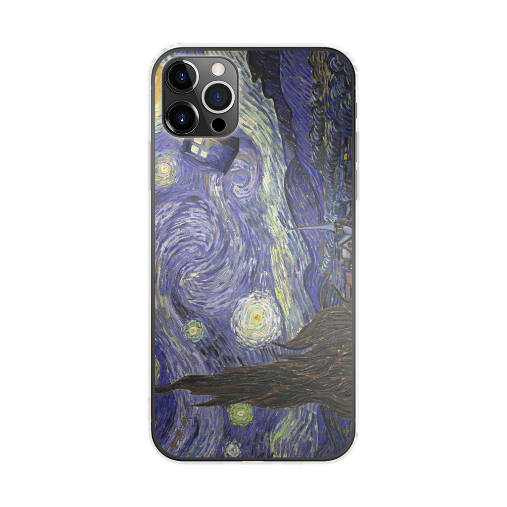 Dr Who Tardis In Van Gogh Starry Night iPhone 12 Pro Max Case