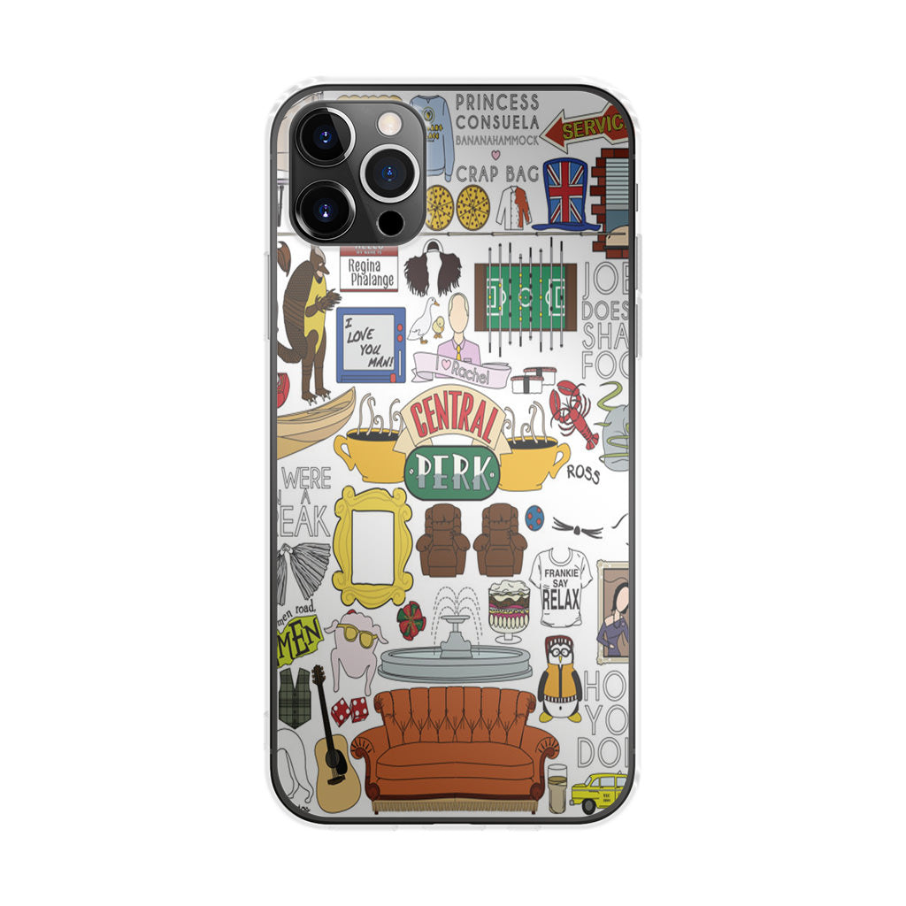 Friends TV Show Central Perk Sticker iPhone 12 Pro Max Case