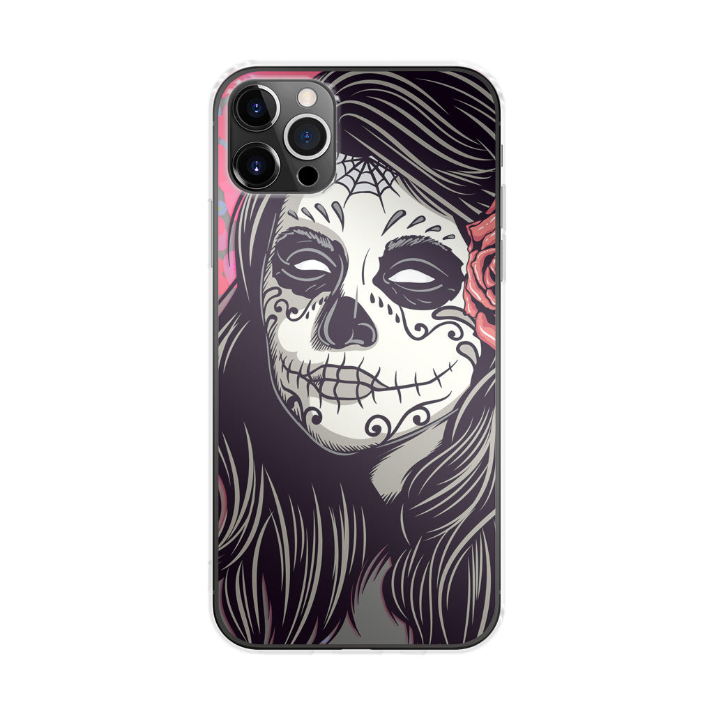 Girl Skull Flower iPhone 12 Pro Max Case