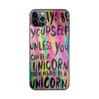 Rainbow Unicorn Quote iPhone 12 Pro Max Case