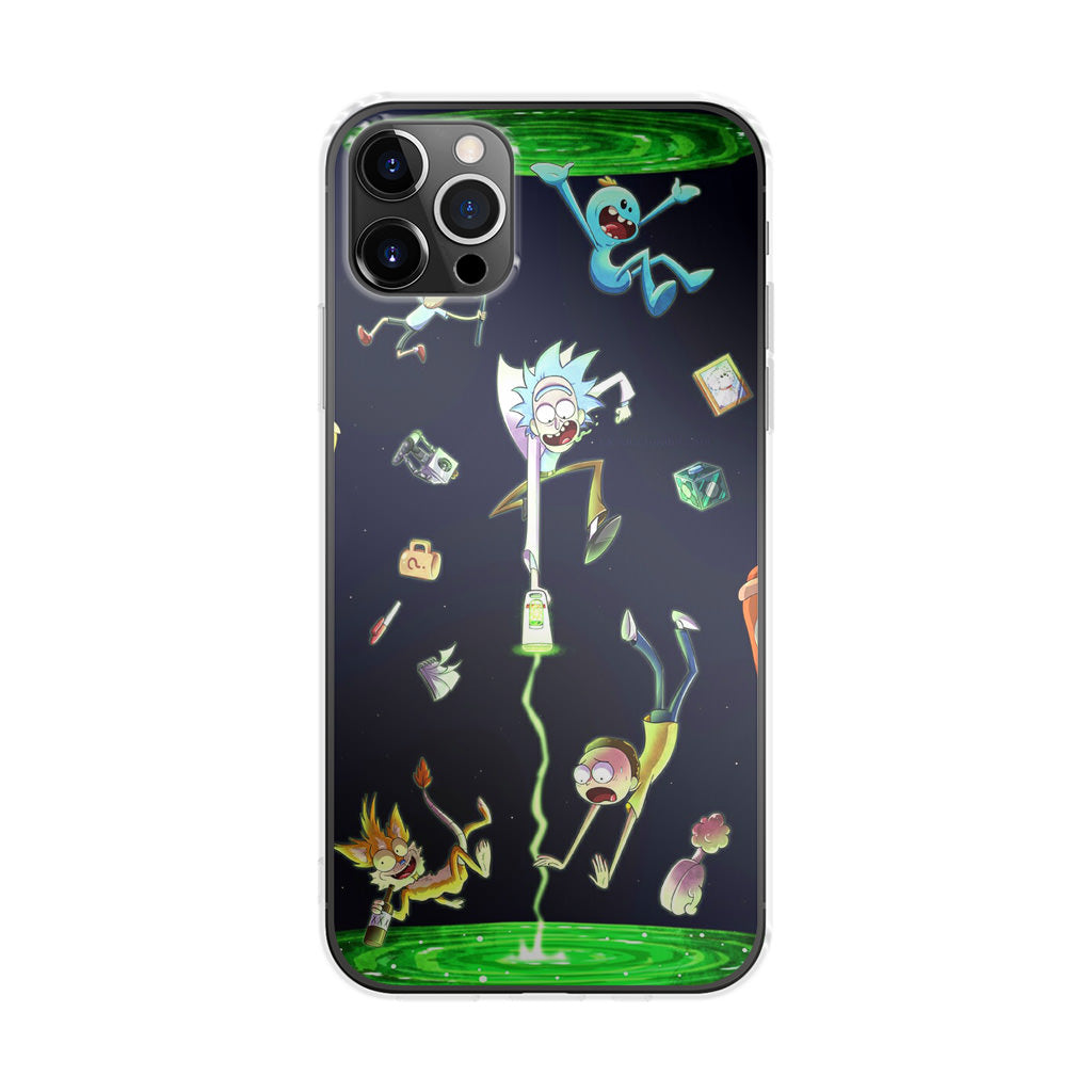 Rick And Morty Portal Fall iPhone 12 Pro Case