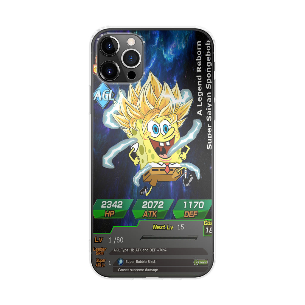 Super Saiyan Spongebob Card iPhone 12 Pro Max Case