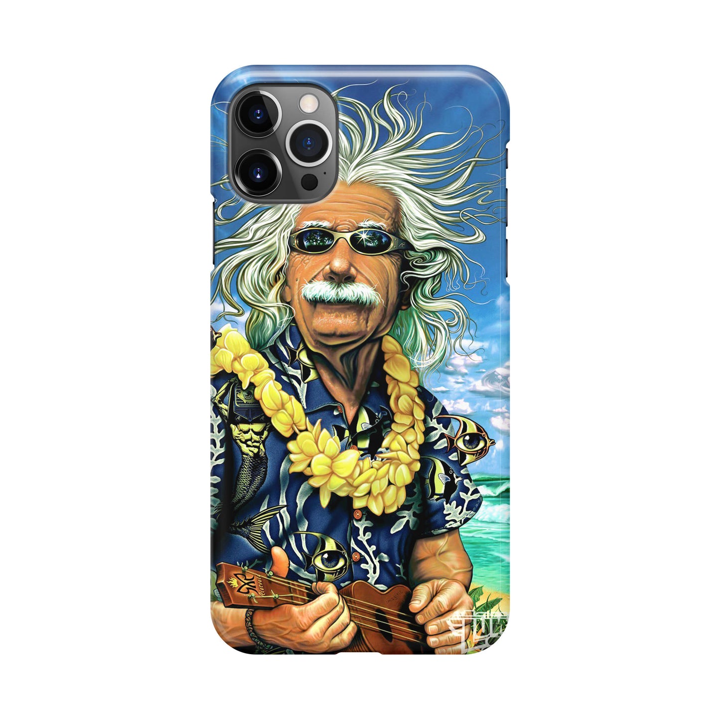 Albert Enstein On Vacation iPhone 12 Pro Case