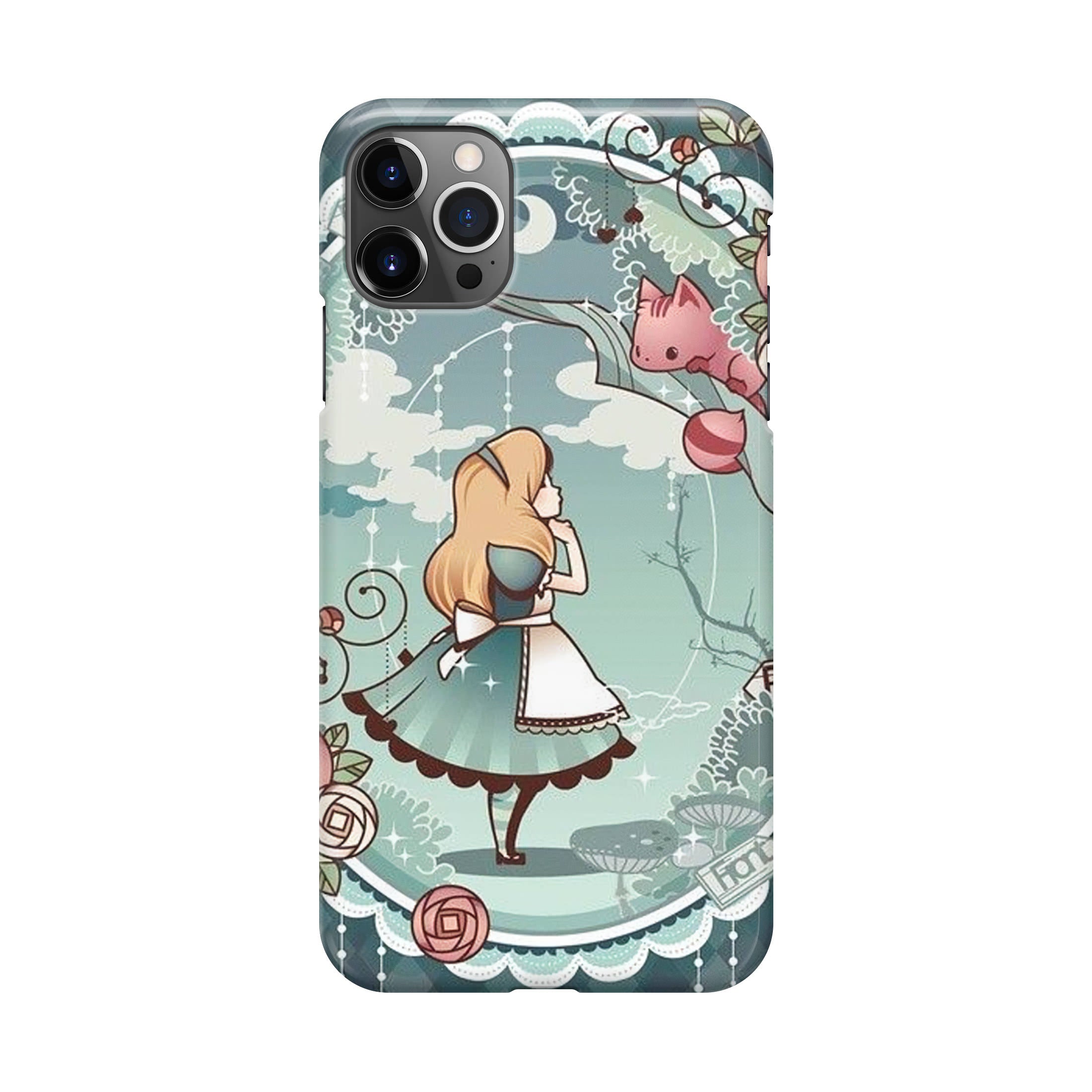 Alice And Cheshire Cat Poster iPhone 12 Pro Case