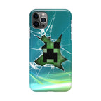 Creeper Glass Broken Green iPhone 12 Pro Max Case