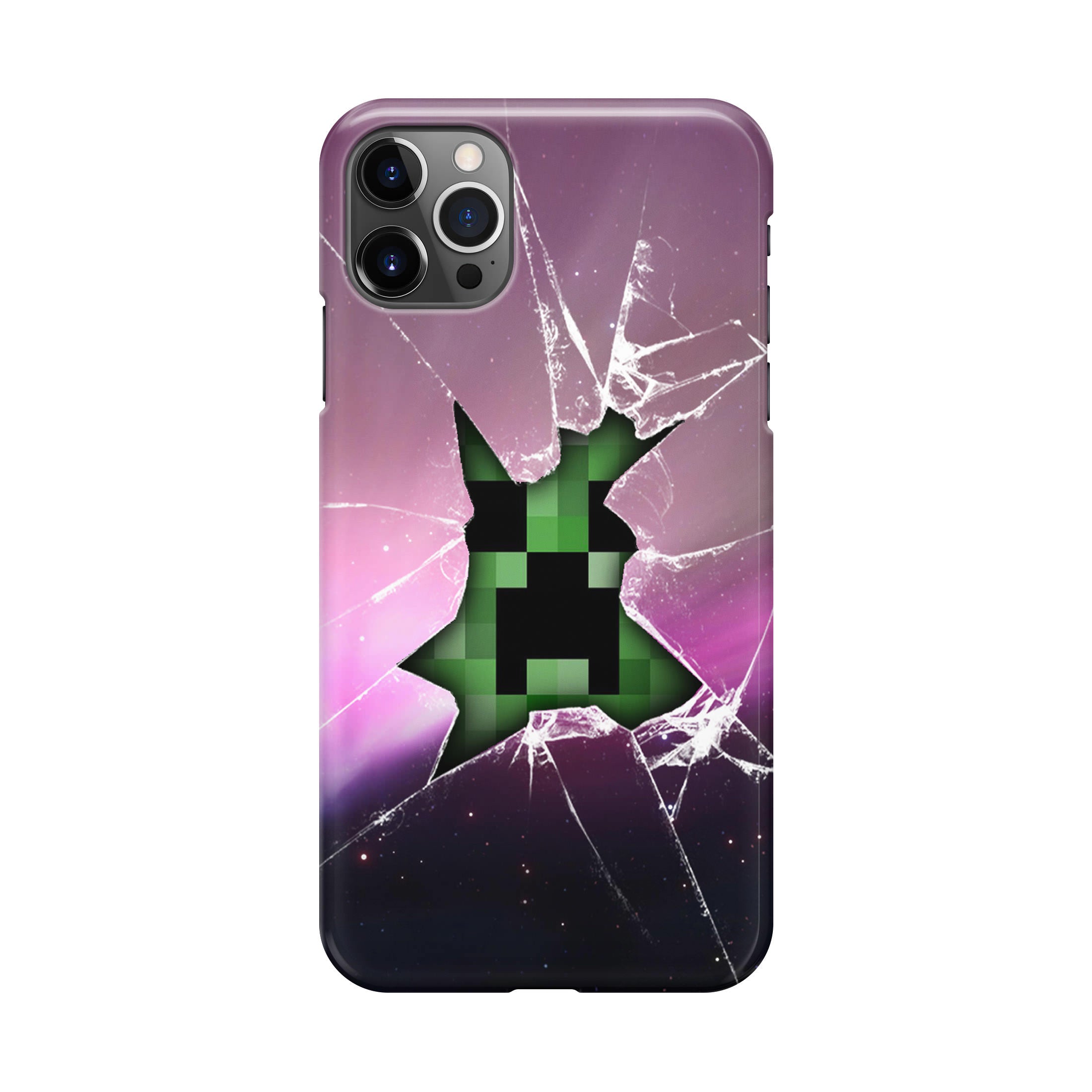 Creeper Glass Broken Violet iPhone 12 Pro Max Case