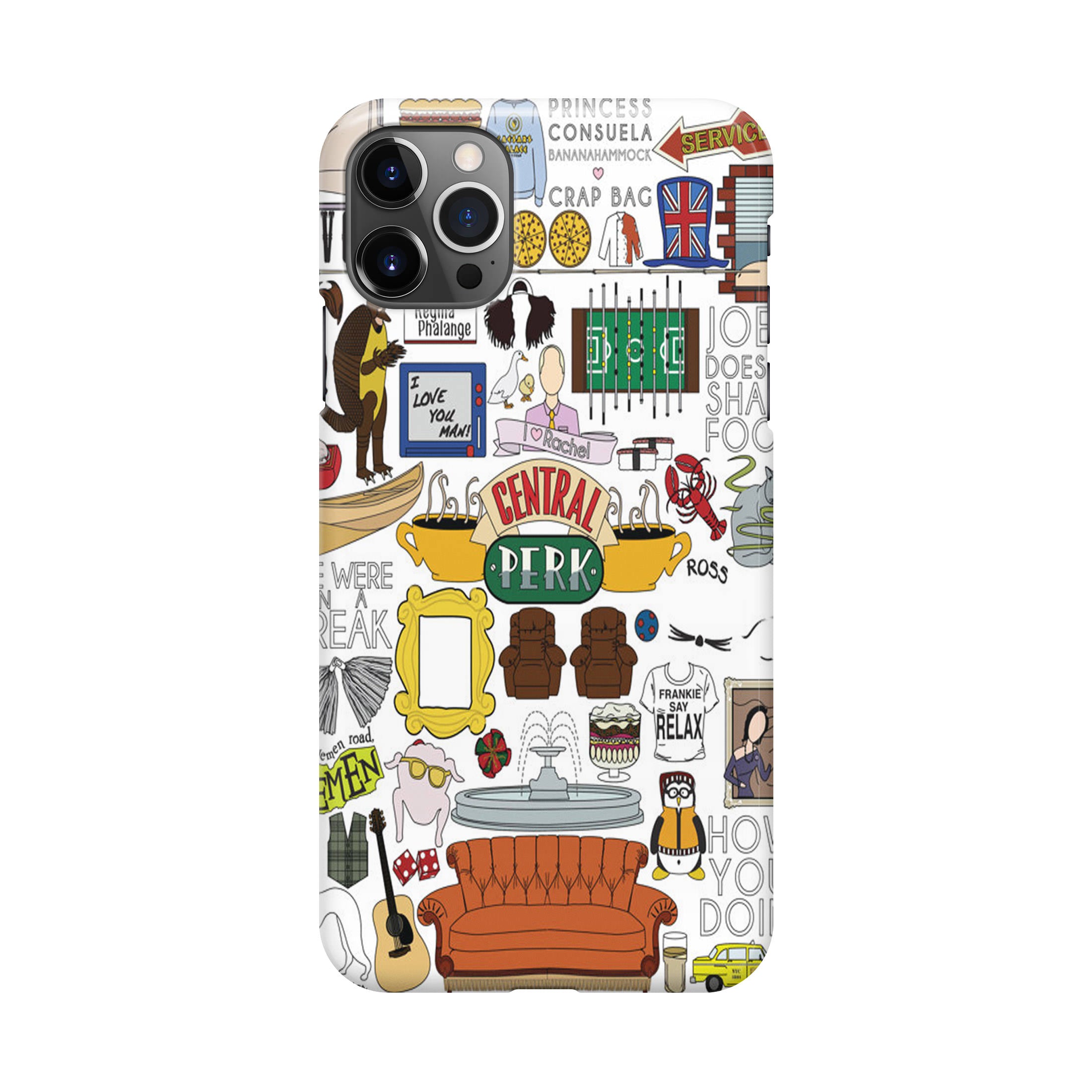 Friends TV Show Central Perk Sticker iPhone 12 Pro Max Case