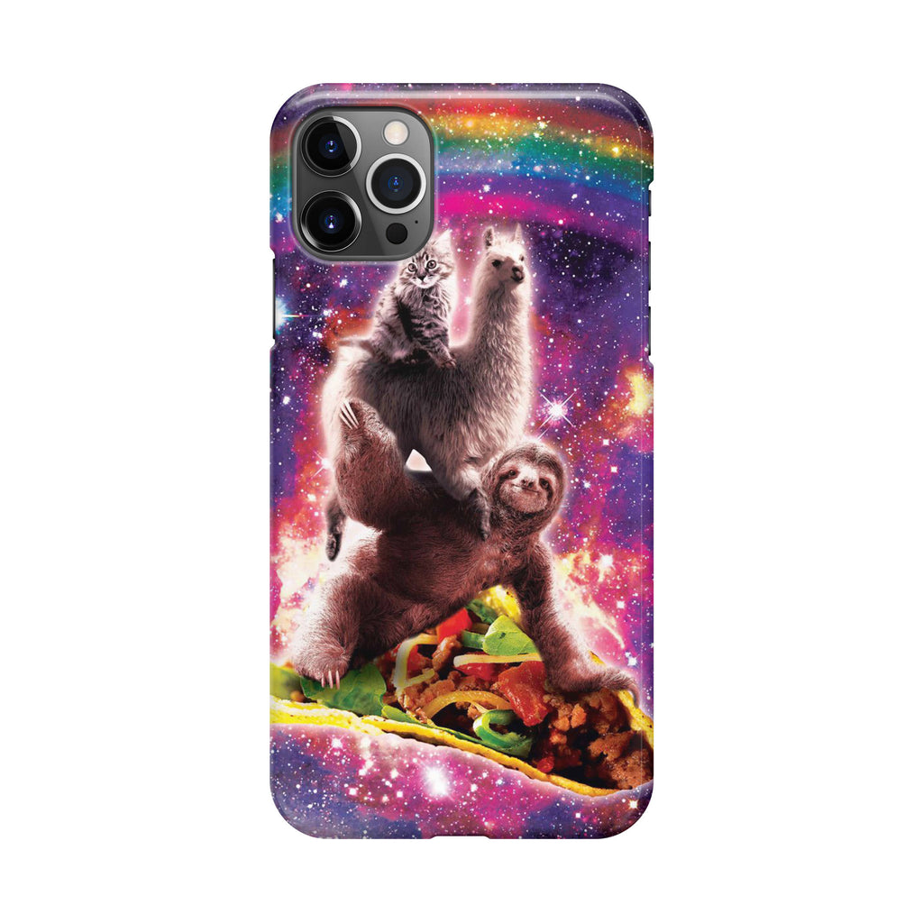 LLama Sloth And Cat Playing Together iPhone 12 Pro Max Case