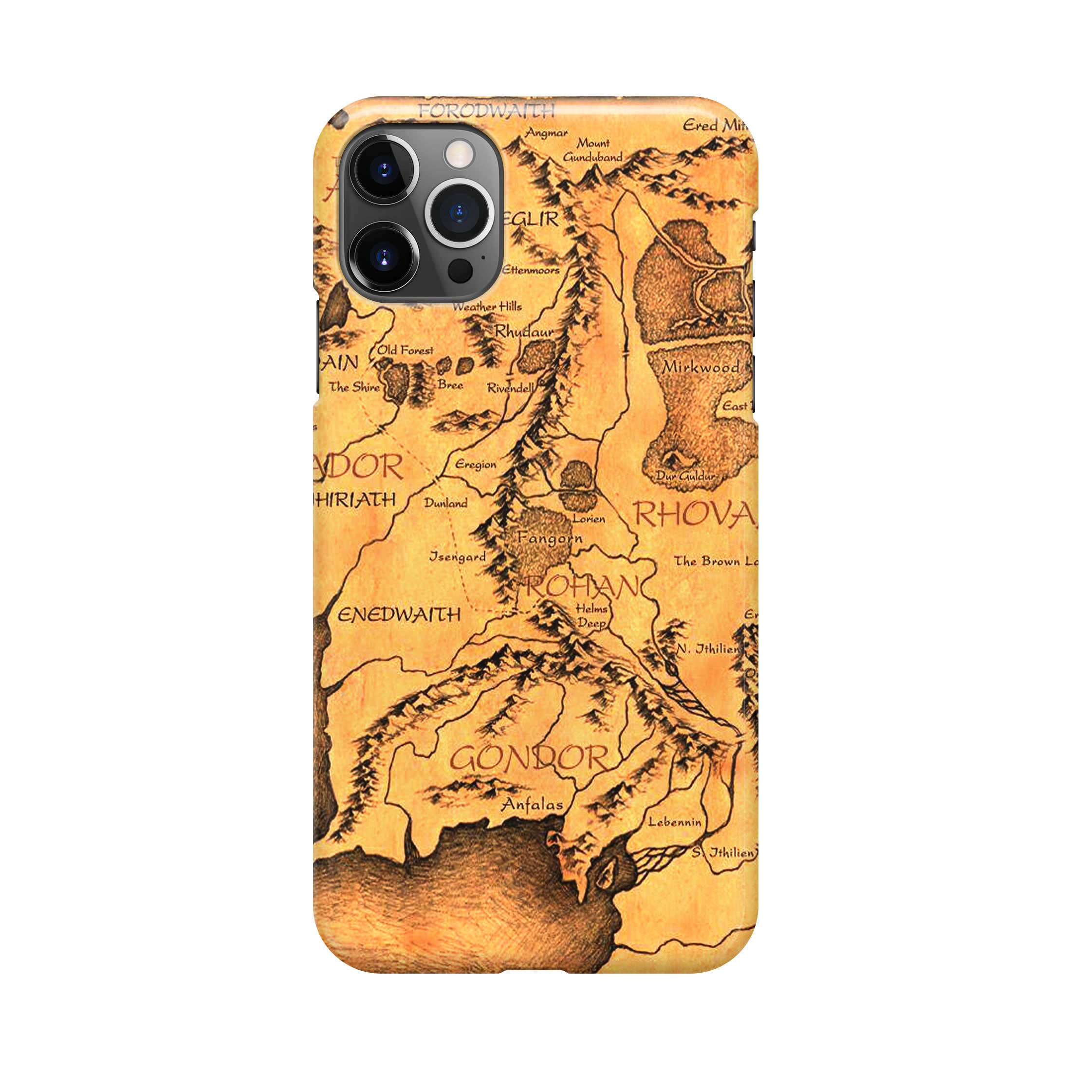 Middle Earth Map Hobbit iPhone 12 Pro Max Case