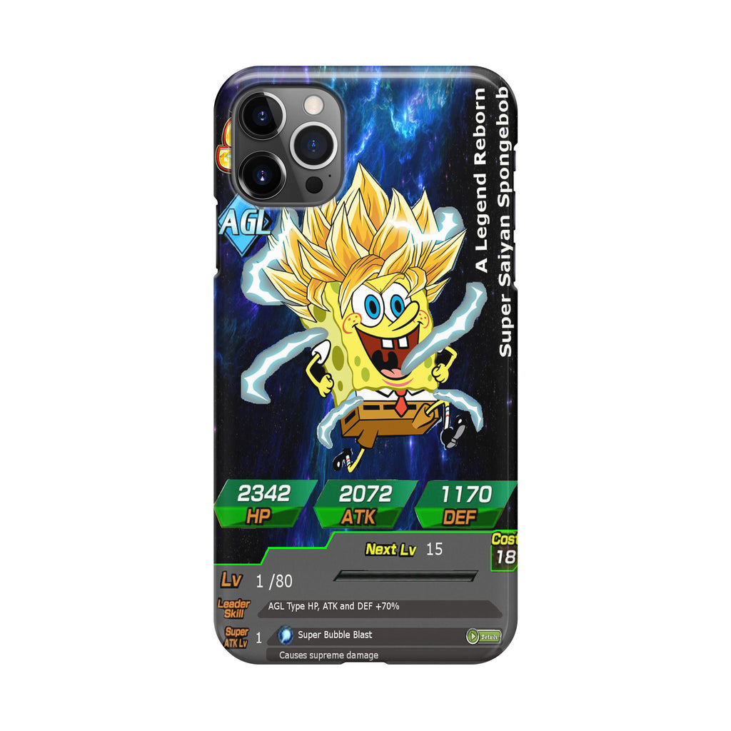 Super Saiyan Spongebob Card iPhone 12 Pro Max Case