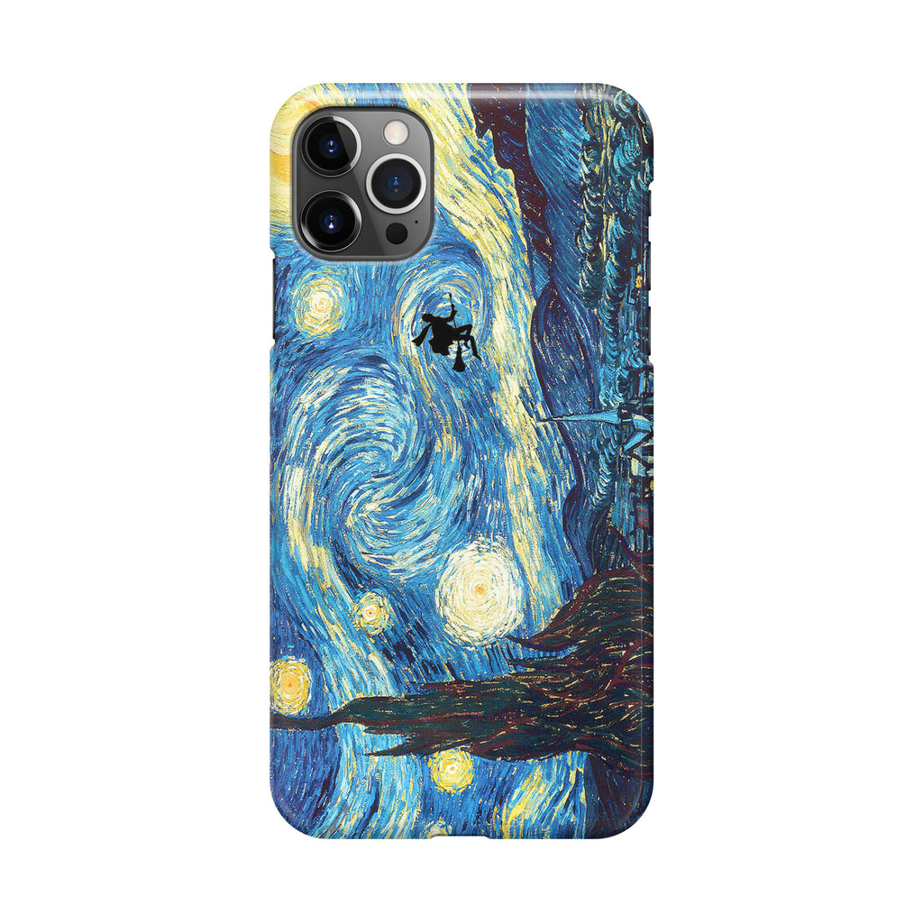 Witch Flying In Van Gogh Starry Night iPhone 12 Pro Max Case