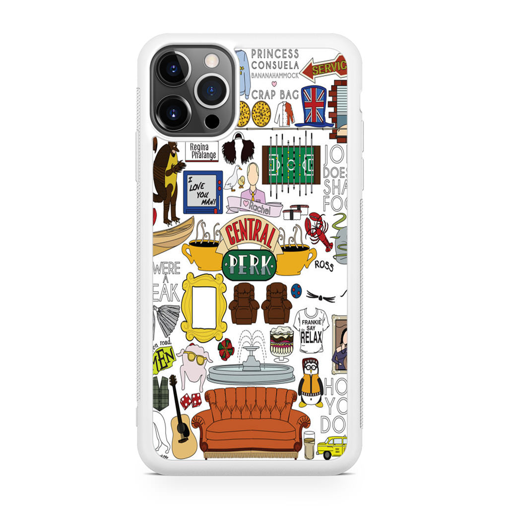Friends TV Show Central Perk Sticker iPhone 12 Pro Max Case