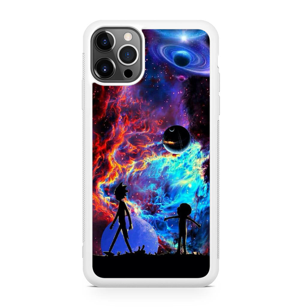 Rick And Morty Flat Galaxy iPhone 12 Pro Max Case