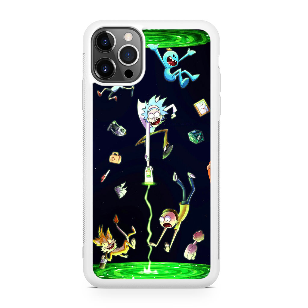 Rick And Morty Portal Fall iPhone 12 Pro Case