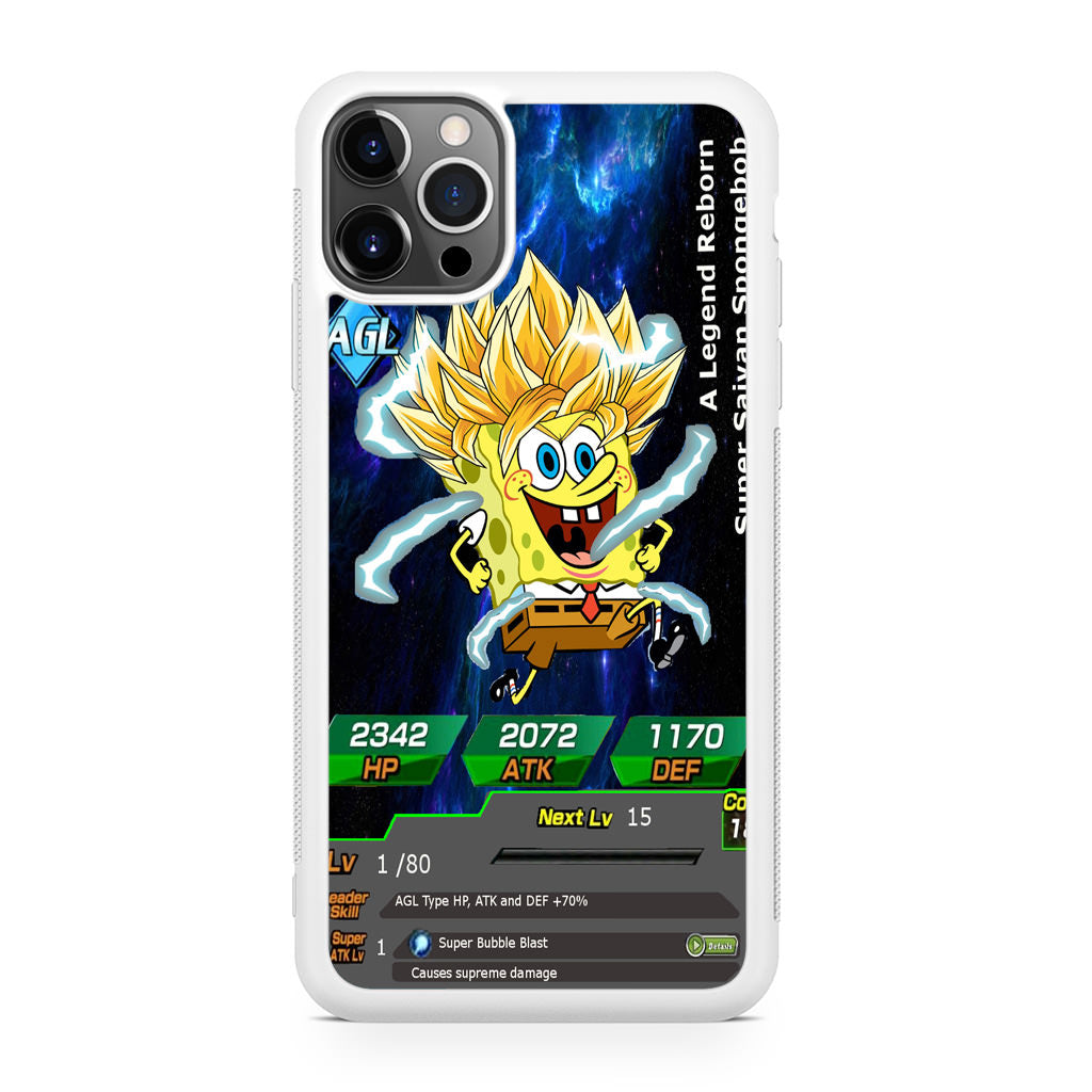 Super Saiyan Spongebob Card iPhone 12 Pro Max Case