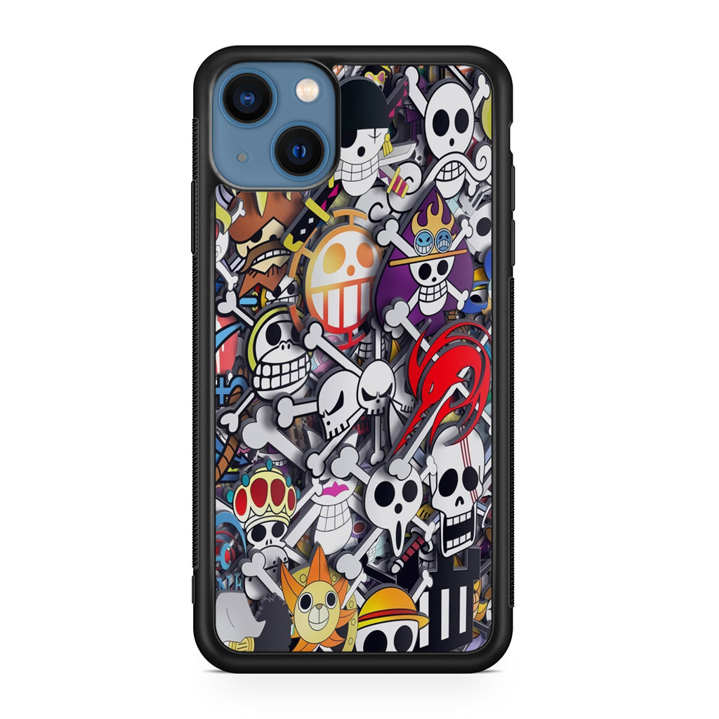 All Pirate Symbols One Piece iPhone 13 / 13 mini Case