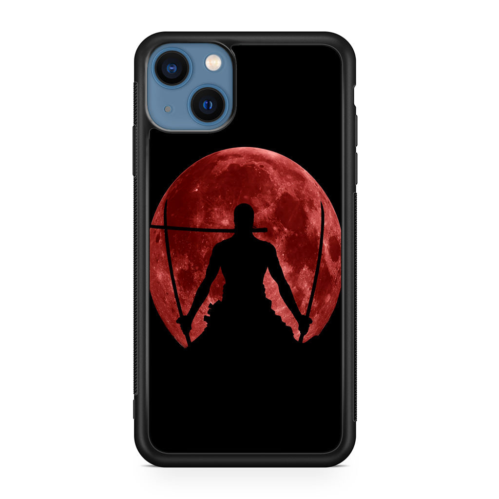 Silhouette Of Zoro In Santoryu Mode iPhone 13 / 13 mini Case
