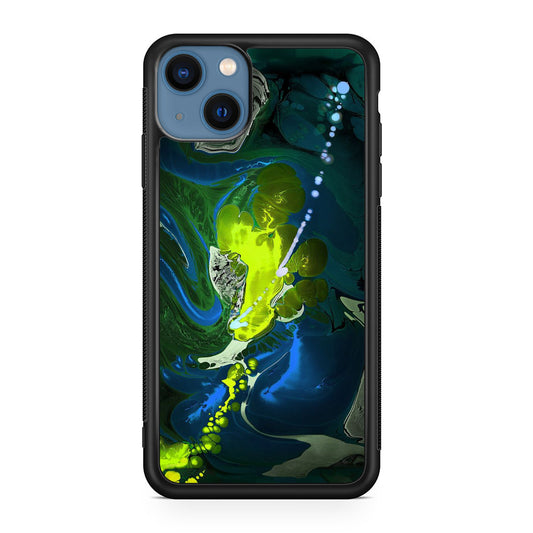 Abstract Green Blue Art iPhone 13 / 13 mini Case