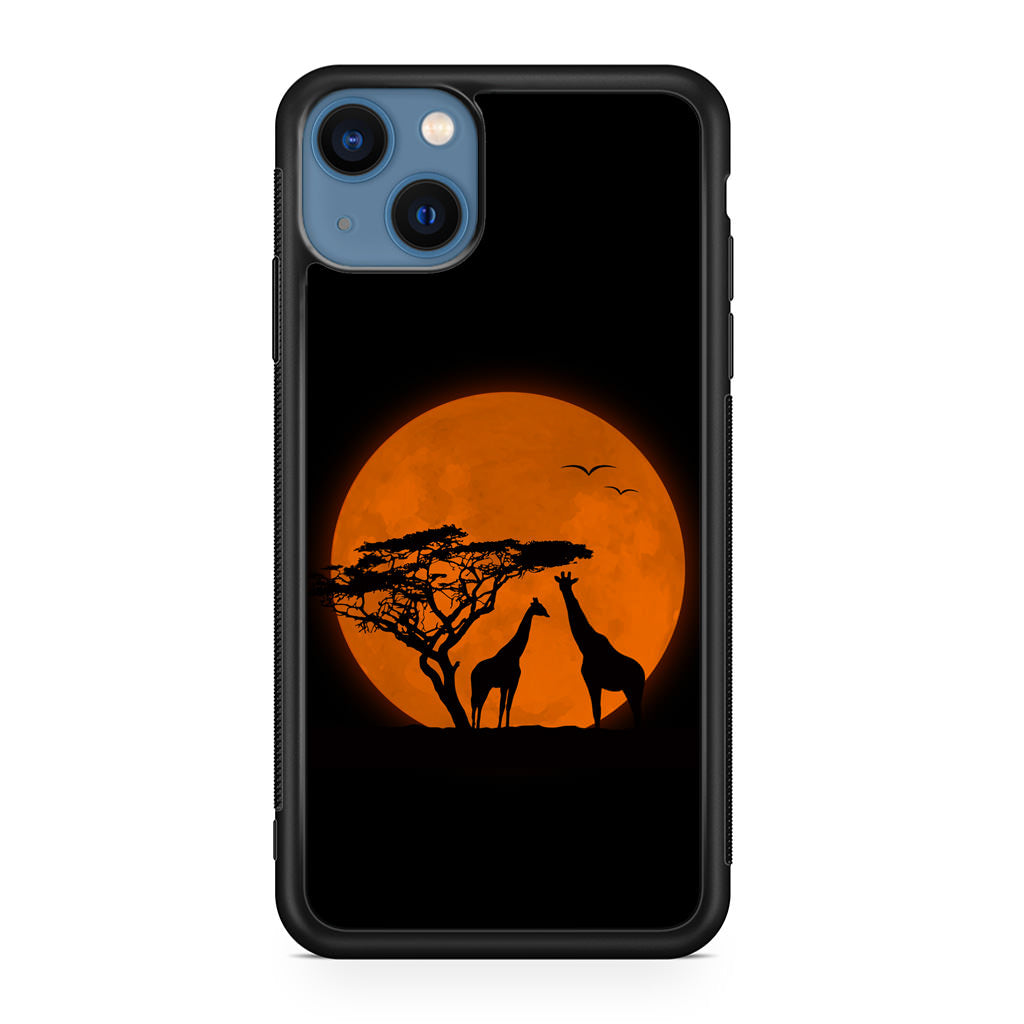 Giraffes Silhouette iPhone 13 / 13 mini Case