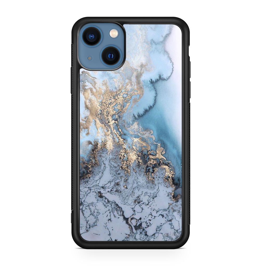 Golden Azure Marble iPhone 13 / 13 mini Case