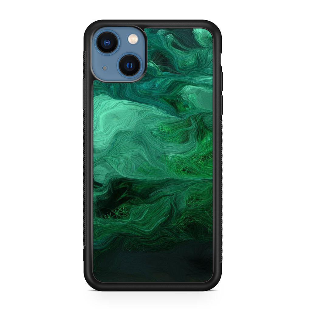 Green Abstract Art iPhone 13 / 13 mini Case