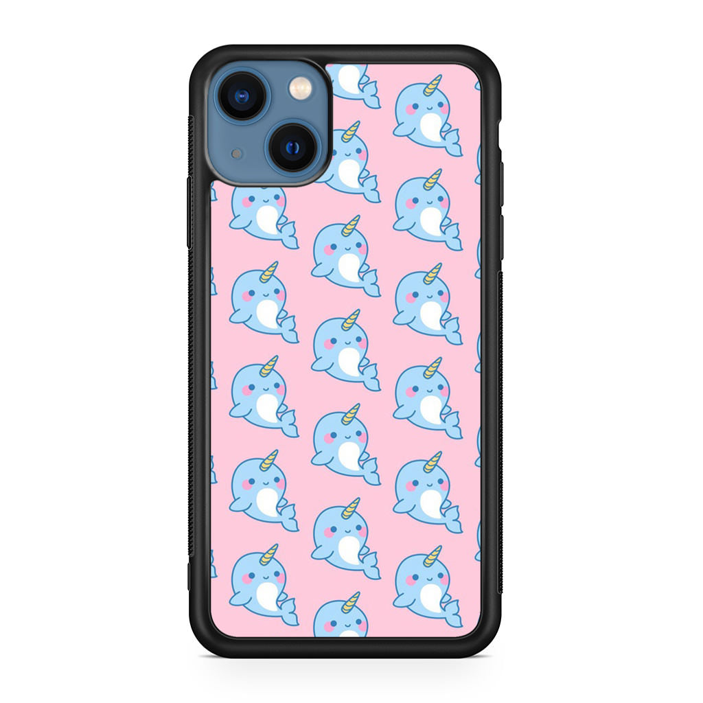 Horned Whales Pattern iPhone 13 / 13 mini Case
