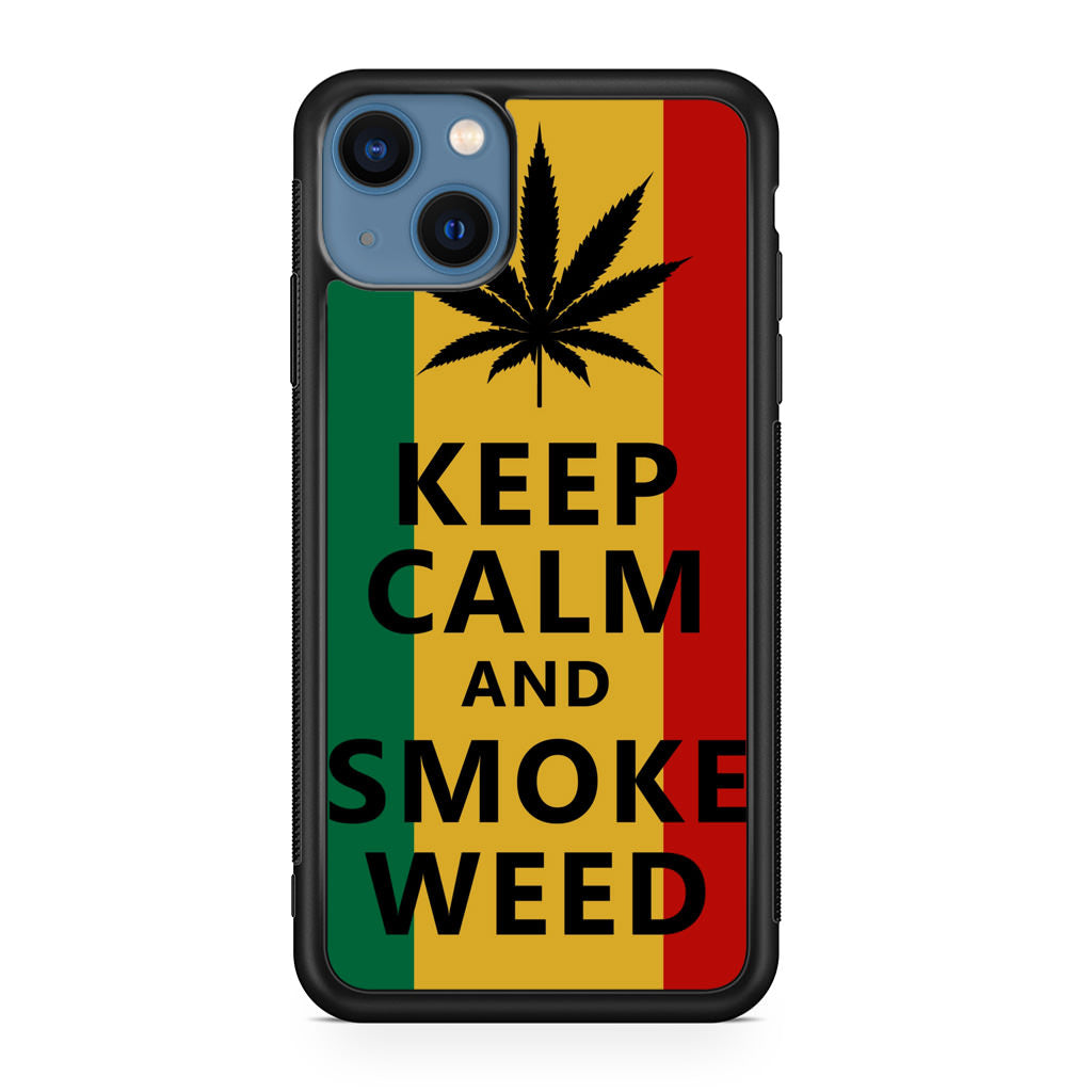 Keep Calm And Smoke Weed iPhone 13 / 13 mini Case