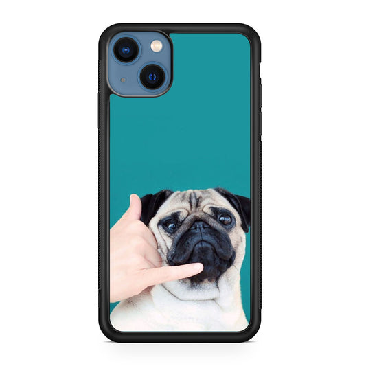 Pug is on the Phone iPhone 13 / 13 mini Case