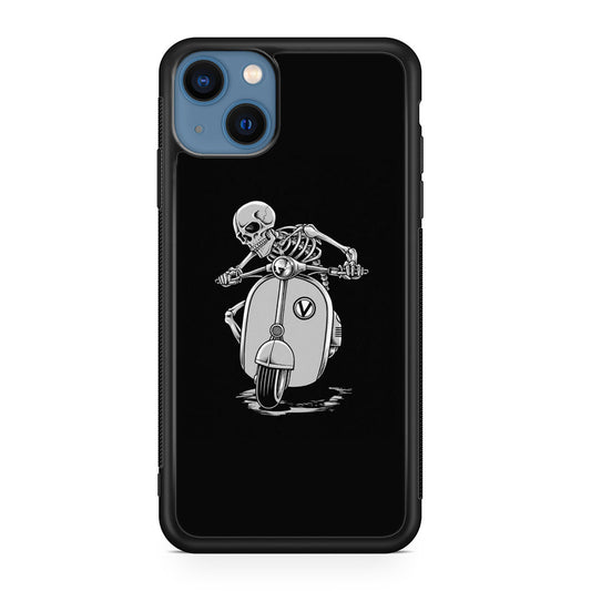 Skeleton Rides Scooter iPhone 13 / 13 mini Case