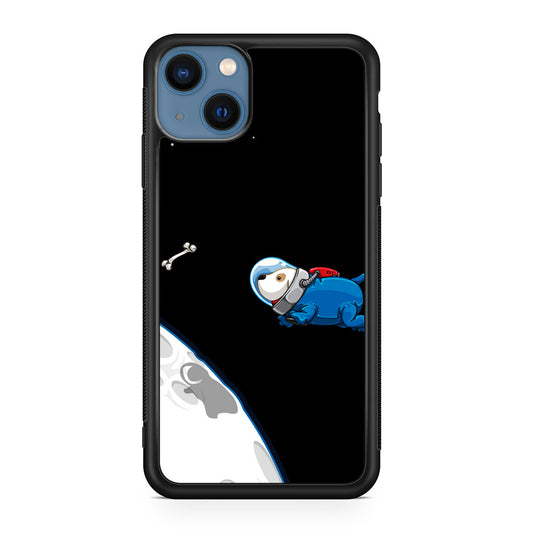 Space Dog Chasing A Bone iPhone 13 / 13 mini Case