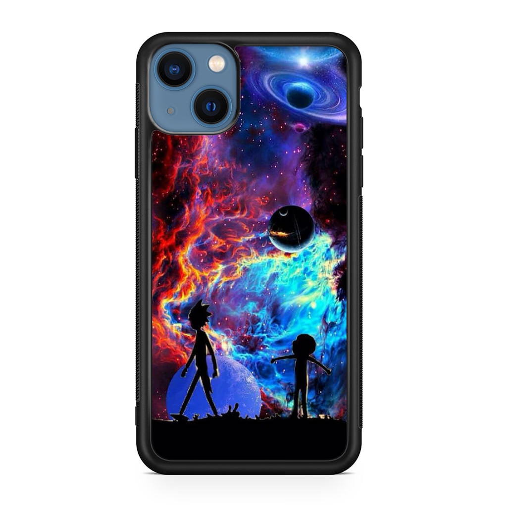 Rick And Morty Flat Galaxy iPhone 13 / 13 mini Case