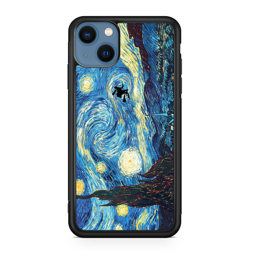 Witch Flying In Van Gogh Starry Night iPhone 13 / 13 mini Case