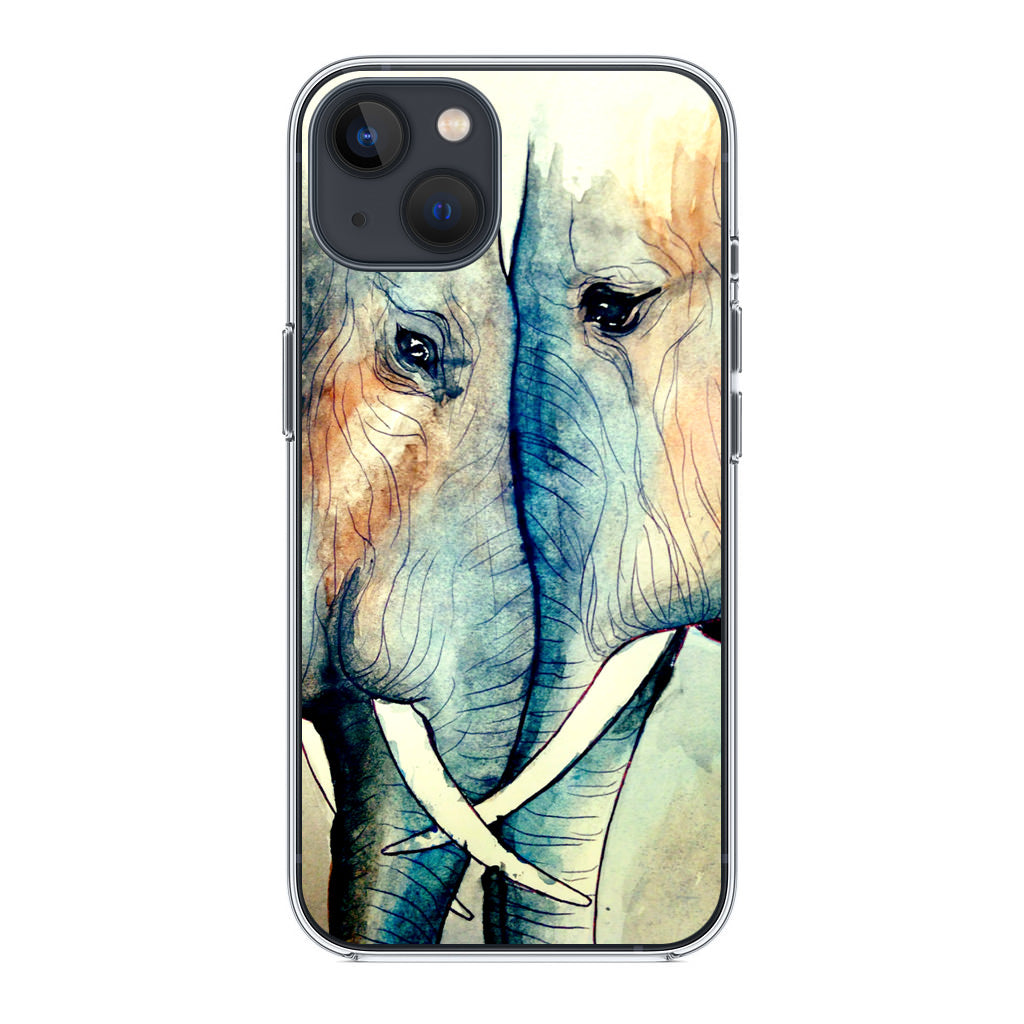 Elephants Sadness iPhone 13 / 13 mini Case