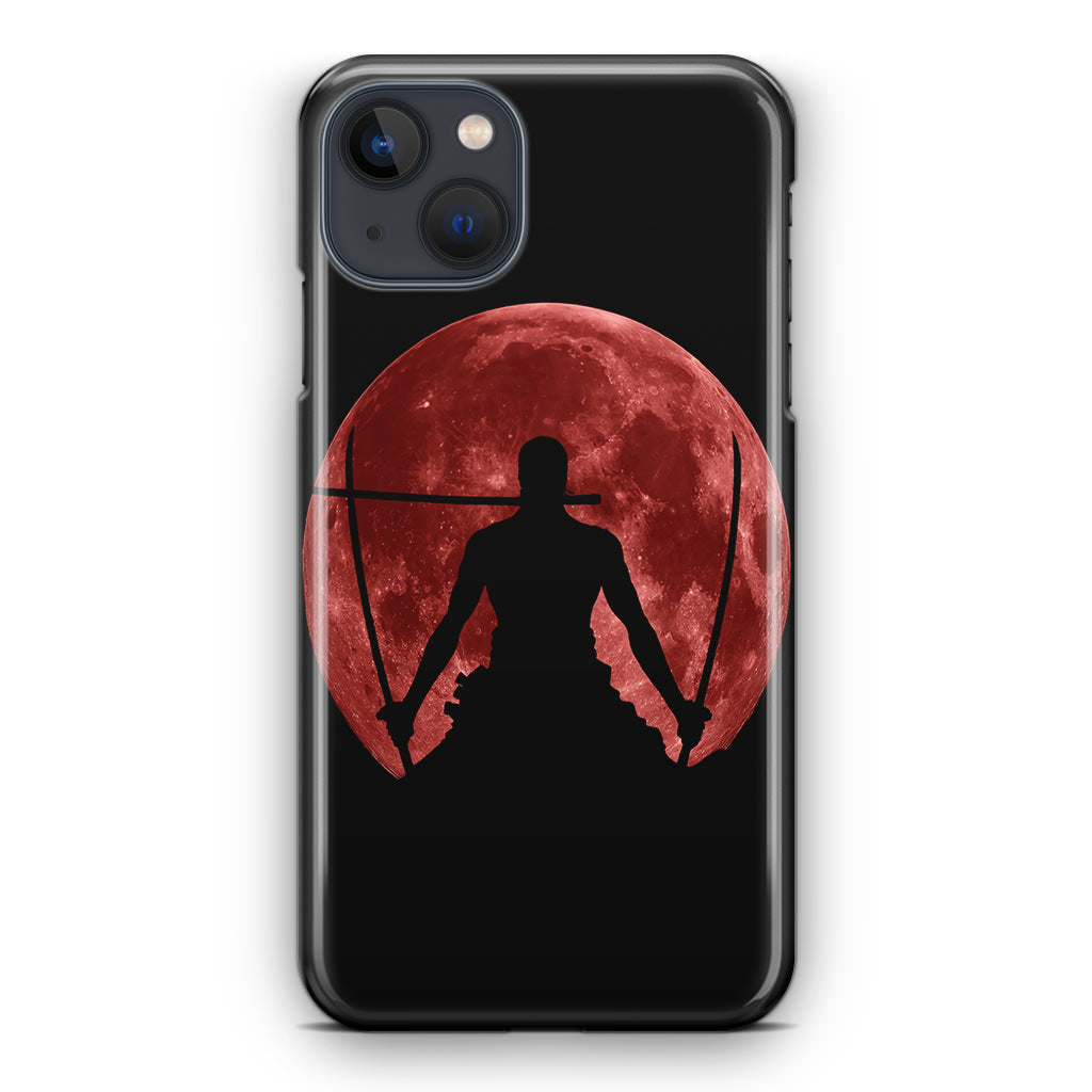 Silhouette Of Zoro In Santoryu Mode iPhone 13 / 13 mini Case