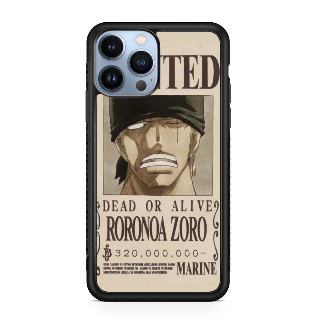 Roronoa Zoro Bounty iPhone 13 Pro / 13 Pro Max Case