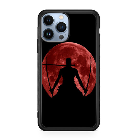 Silhouette Of Zoro In Santoryu Mode iPhone 13 Pro / 13 Pro Max Case
