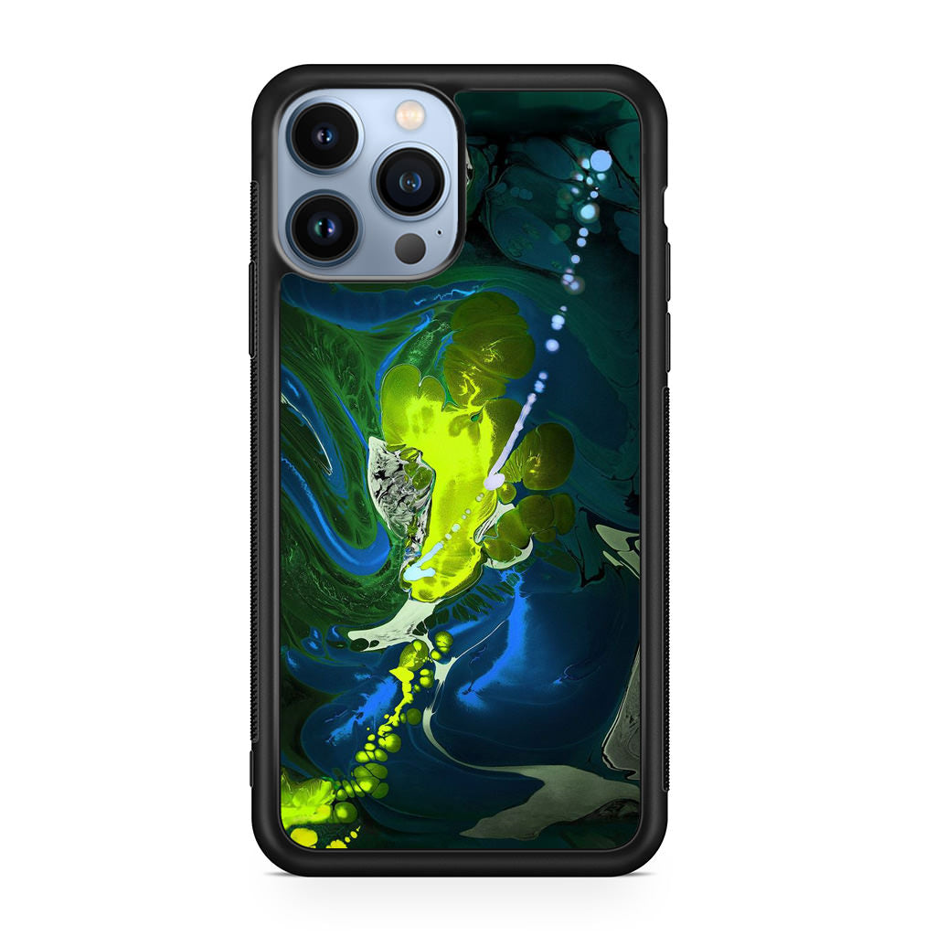 Abstract Green Blue Art iPhone 13 Pro / 13 Pro Max Case