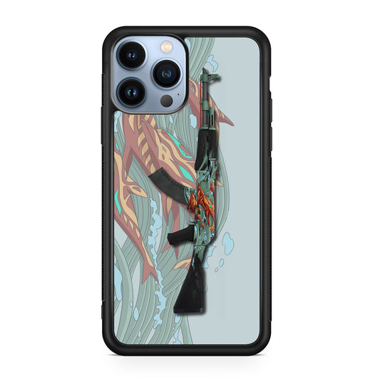 AK-47 Aquamarine Revenge iPhone 13 Pro / 13 Pro Max Case