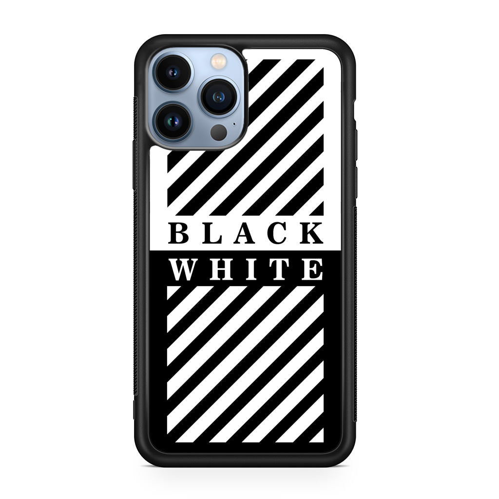 Black White Stripes iPhone 13 Pro / 13 Pro Max Case
