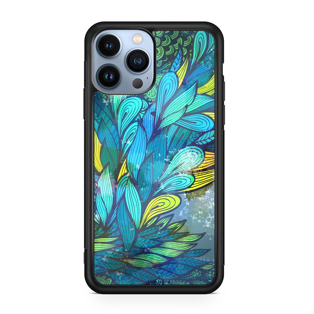 Colorful Art in Blue iPhone 13 Pro / 13 Pro Max Case