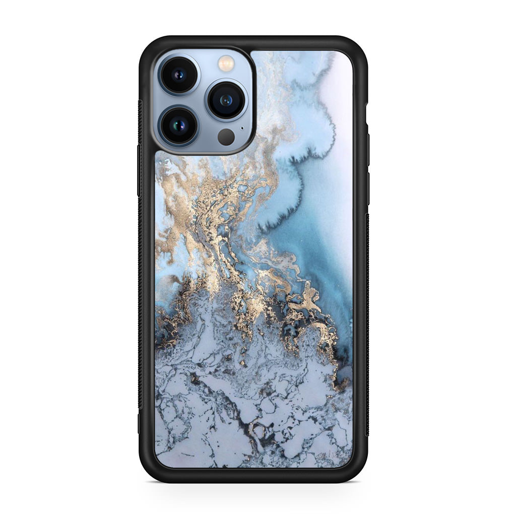 Golden Azure Marble iPhone 13 Pro / 13 Pro Max Case