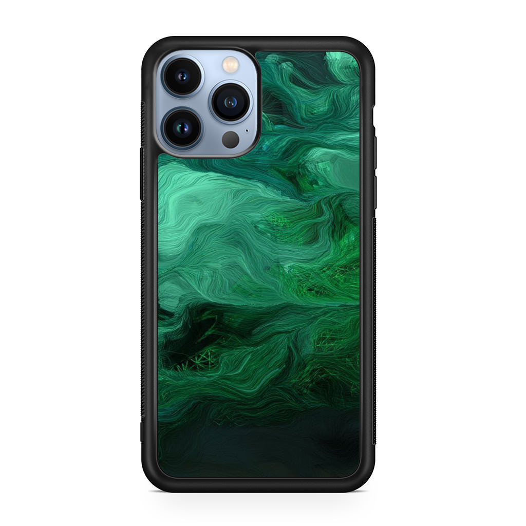 Green Abstract Art iPhone 13 Pro / 13 Pro Max Case