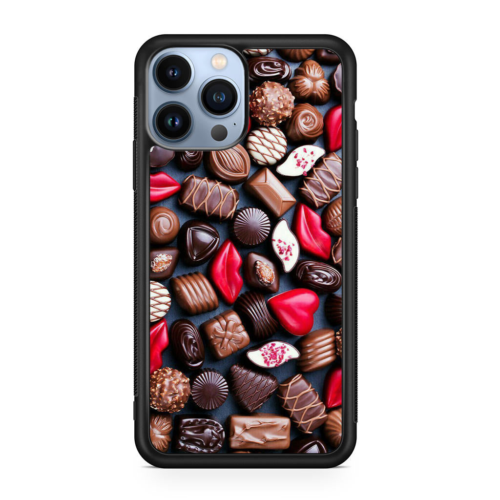 I Love Choco Pattern iPhone 13 Pro / 13 Pro Max Case