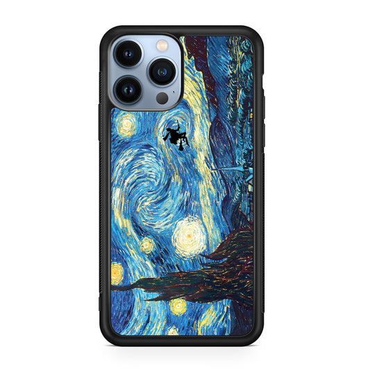 Witch on The Starry Night Sky iPhone 13 Pro / 13 Pro Max Case