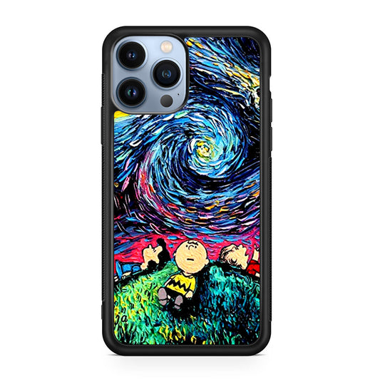 Peanuts At Starry Night iPhone 13 Pro / 13 Pro Max Case