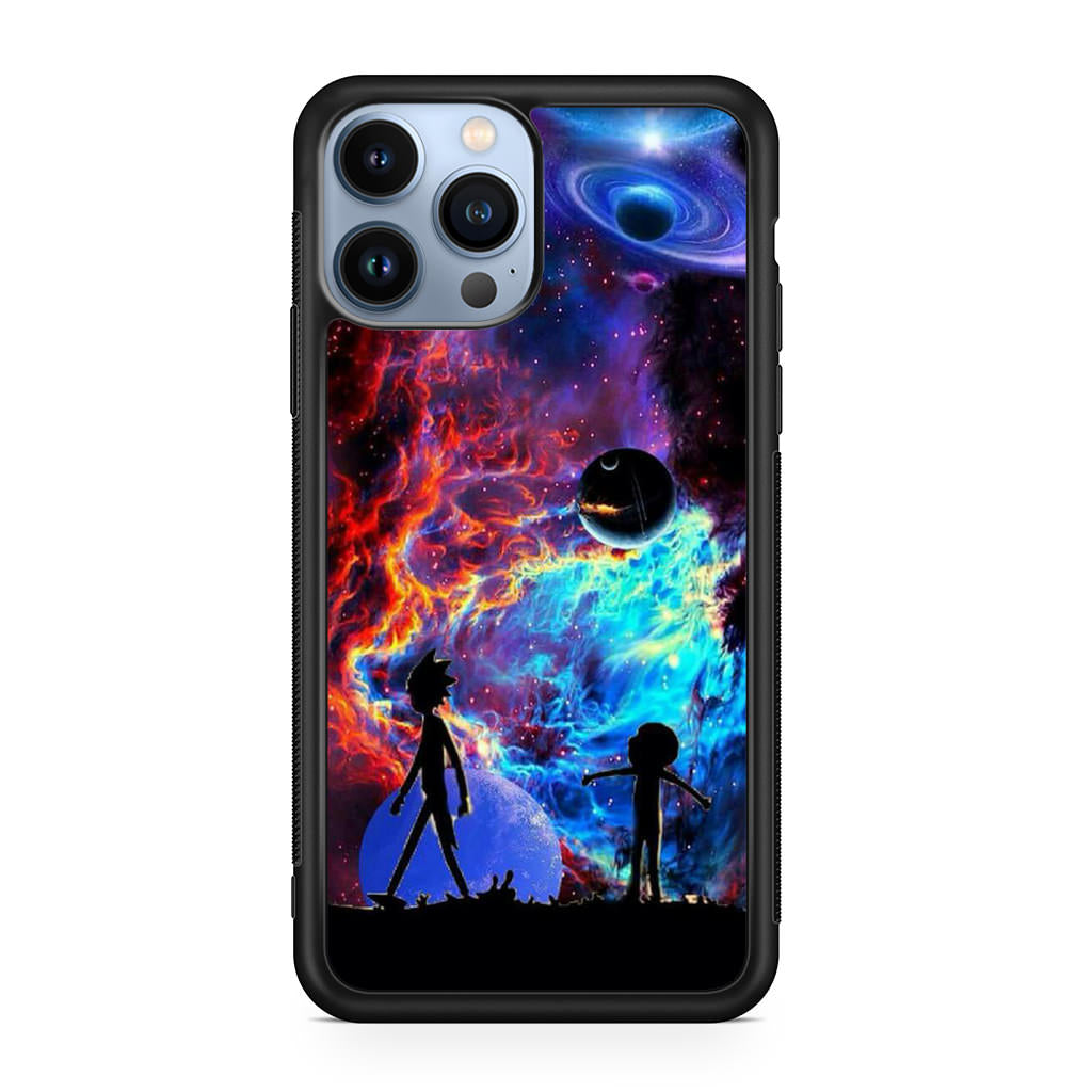 Rick And Morty Flat Galaxy iPhone 13 Pro / 13 Pro Max Case