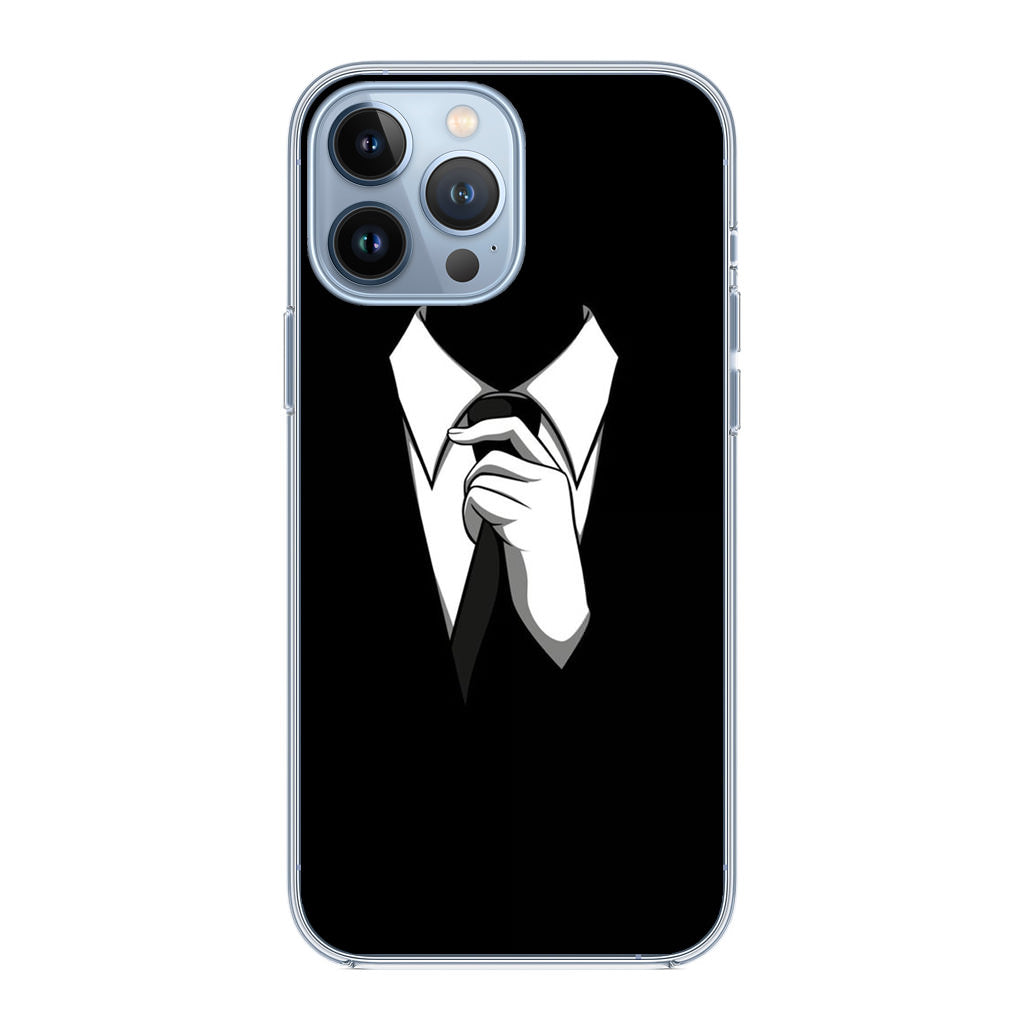 Anonymous Black White Tie iPhone 13 Pro / 13 Pro Max Case
