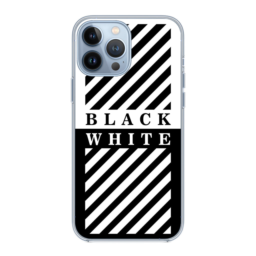 Black White Stripes iPhone 13 Pro / 13 Pro Max Case