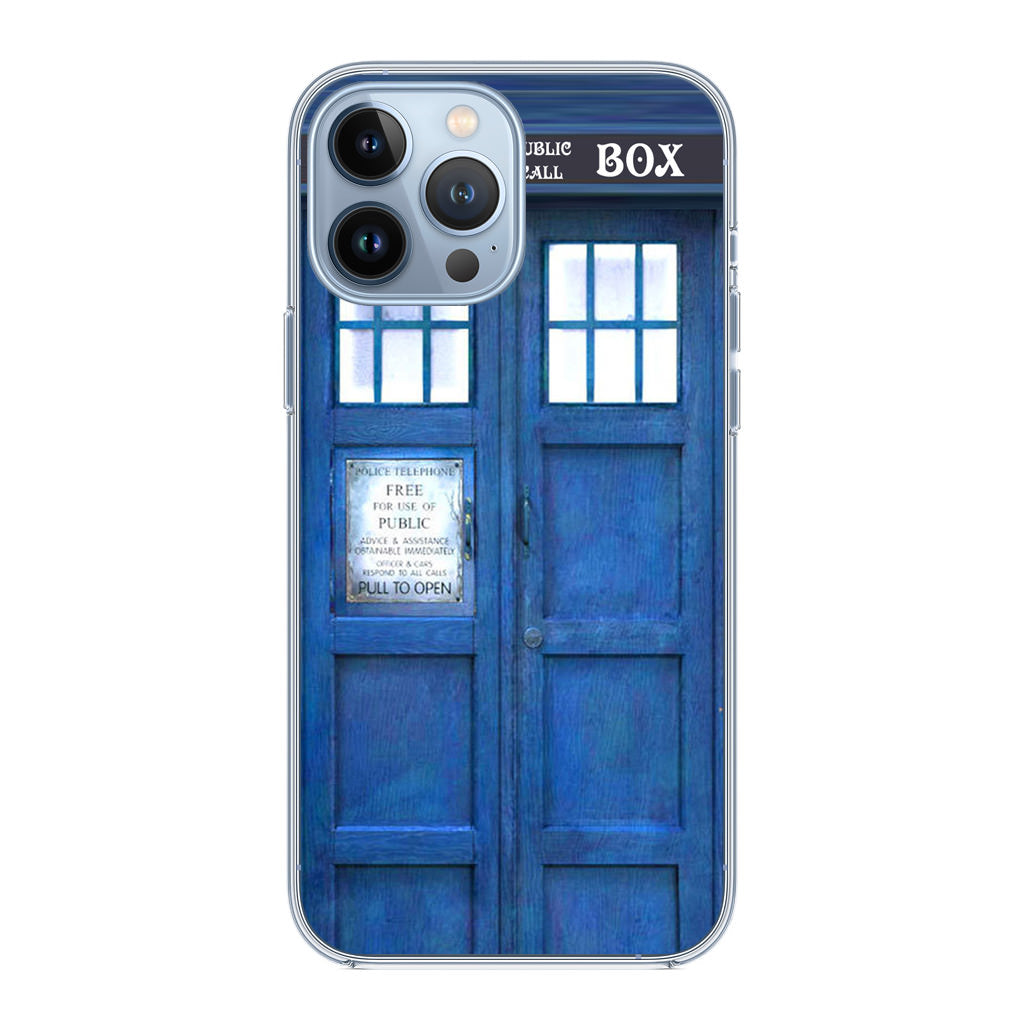 Blue Police Call Box iPhone 13 Pro / 13 Pro Max Case