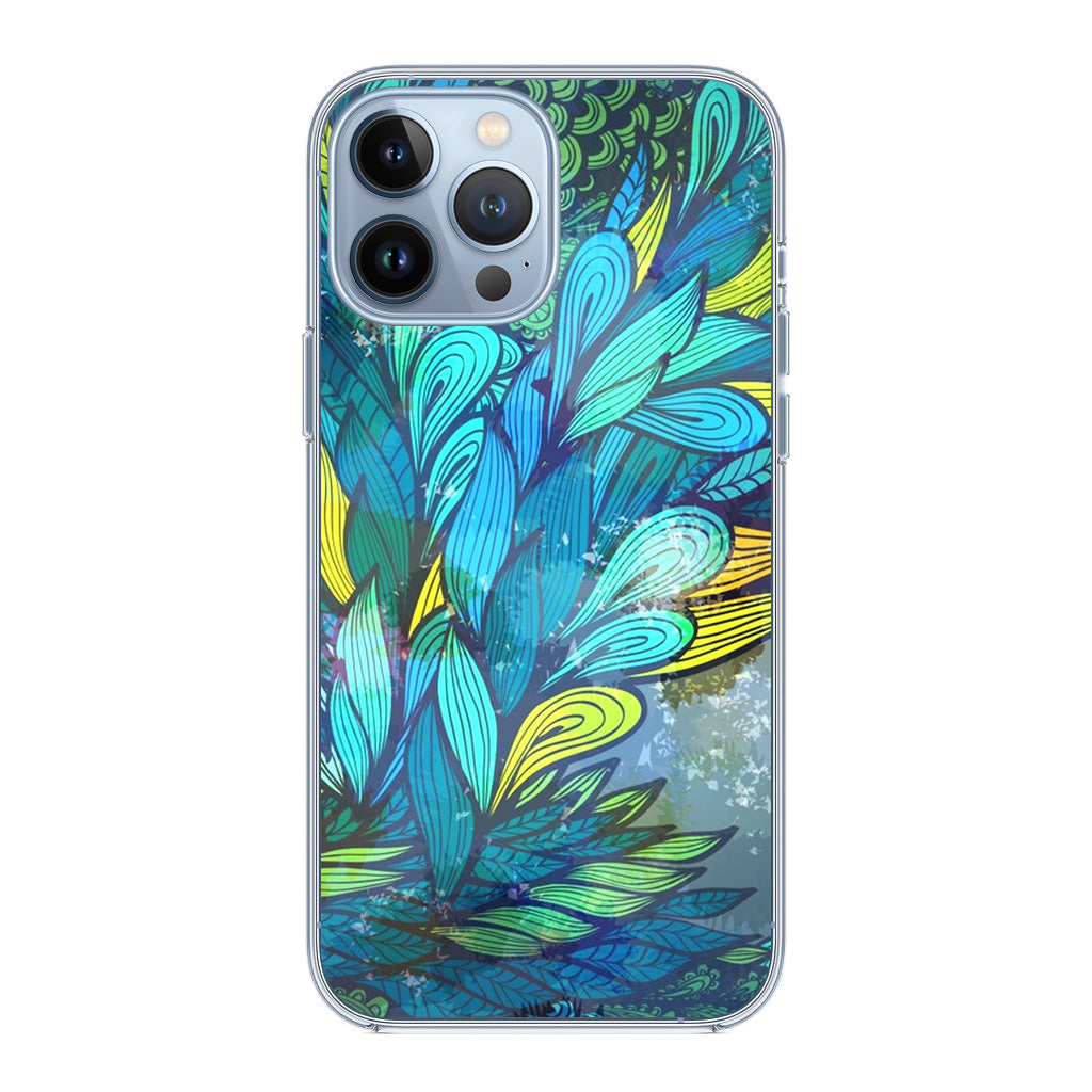 Colorful Art in Blue iPhone 13 Pro / 13 Pro Max Case